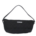 GUCCI GG Canvas Pouch Brown Silver 07198 98923