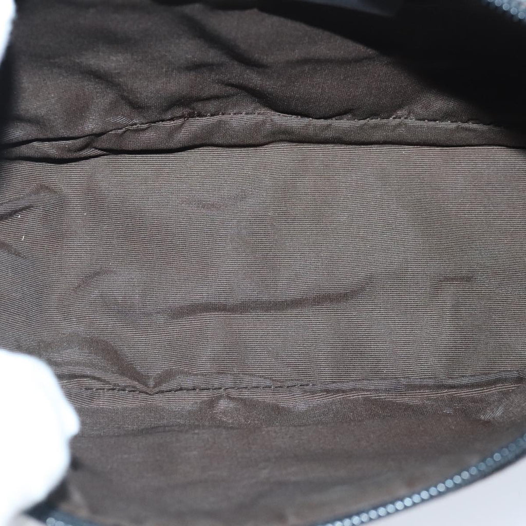 GUCCI GG Canvas Pouch Brown Silver 07198 98923