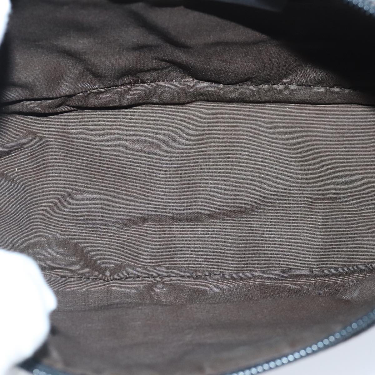GUCCI GG Canvas Pouch Brown Silver 07198 98923