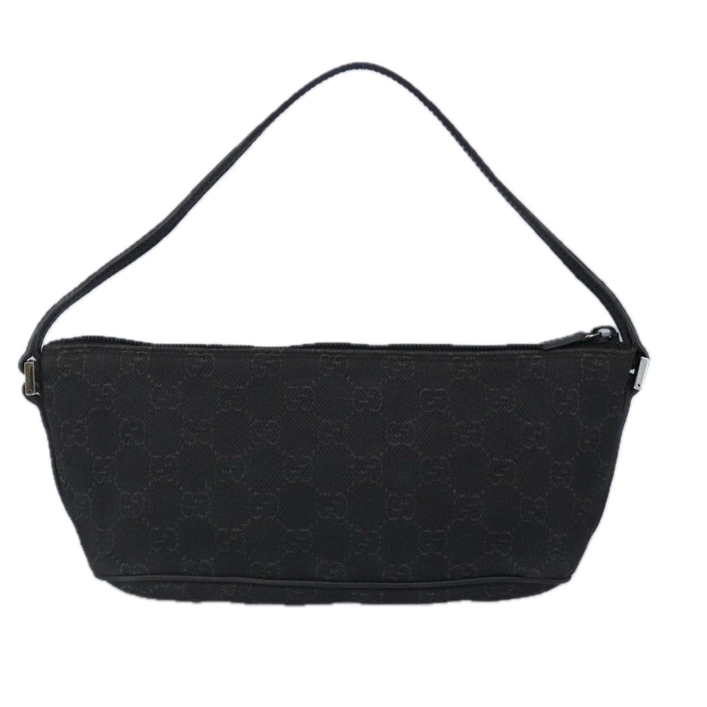 GUCCI GG Canvas Pouch Brown Silver 07198 98923