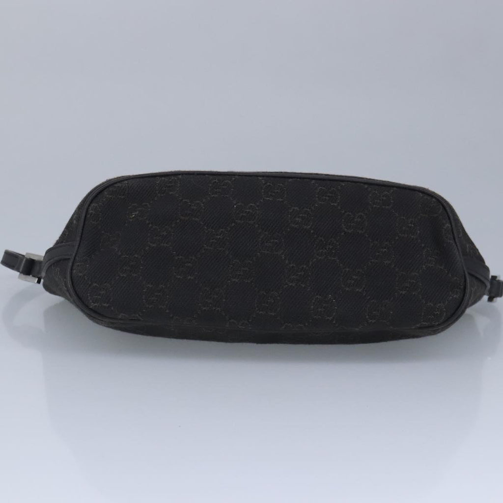 GUCCI GG Canvas Pouch Brown Silver 07198 98923