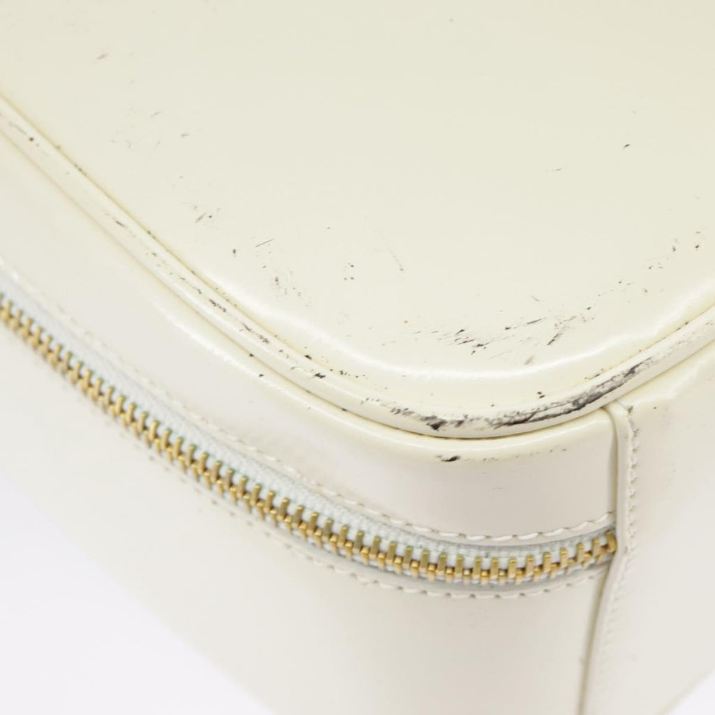GUCCI Hand Bag Patent leather 2way Cream Gold 98924