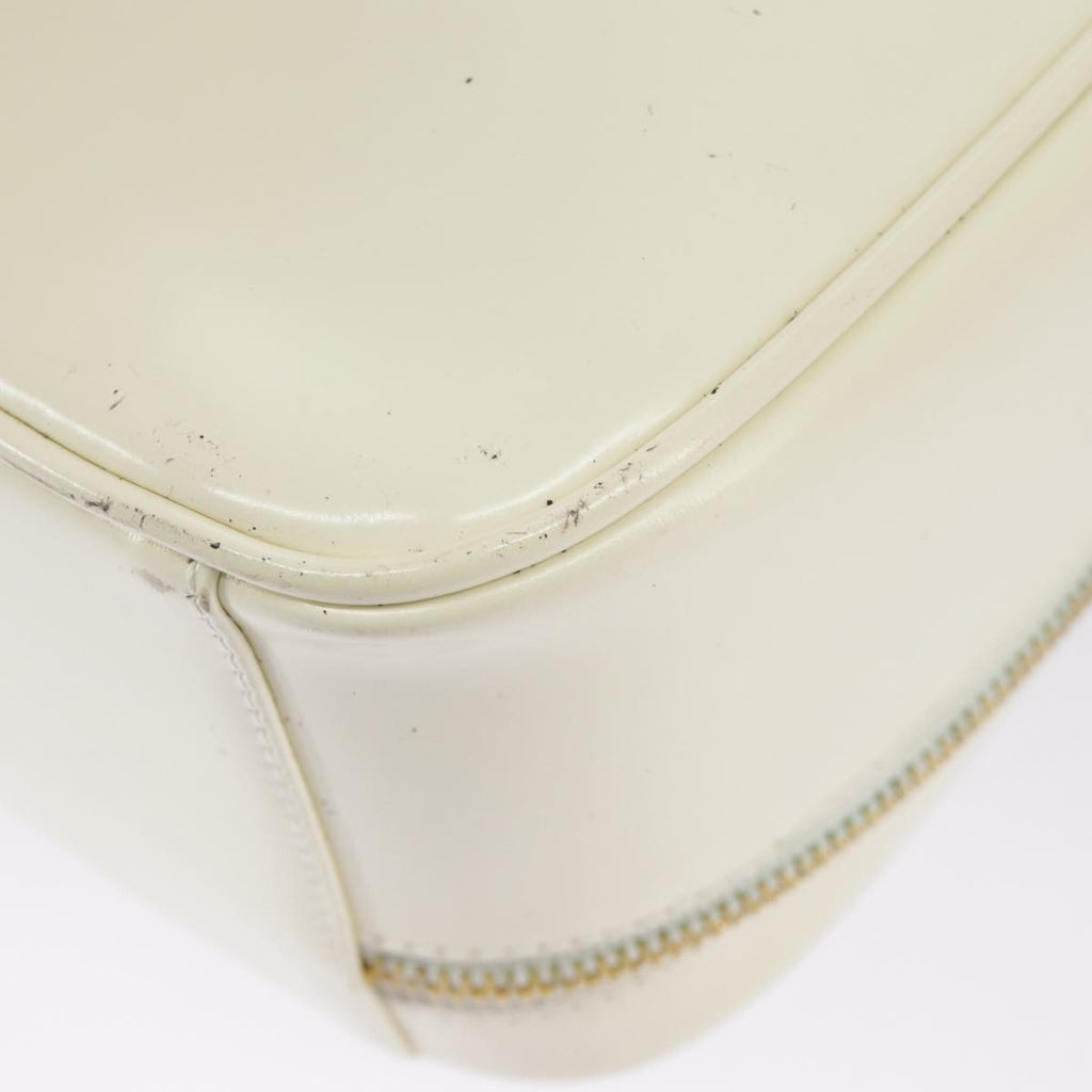 GUCCI Hand Bag Patent leather 2way Cream Gold 98924