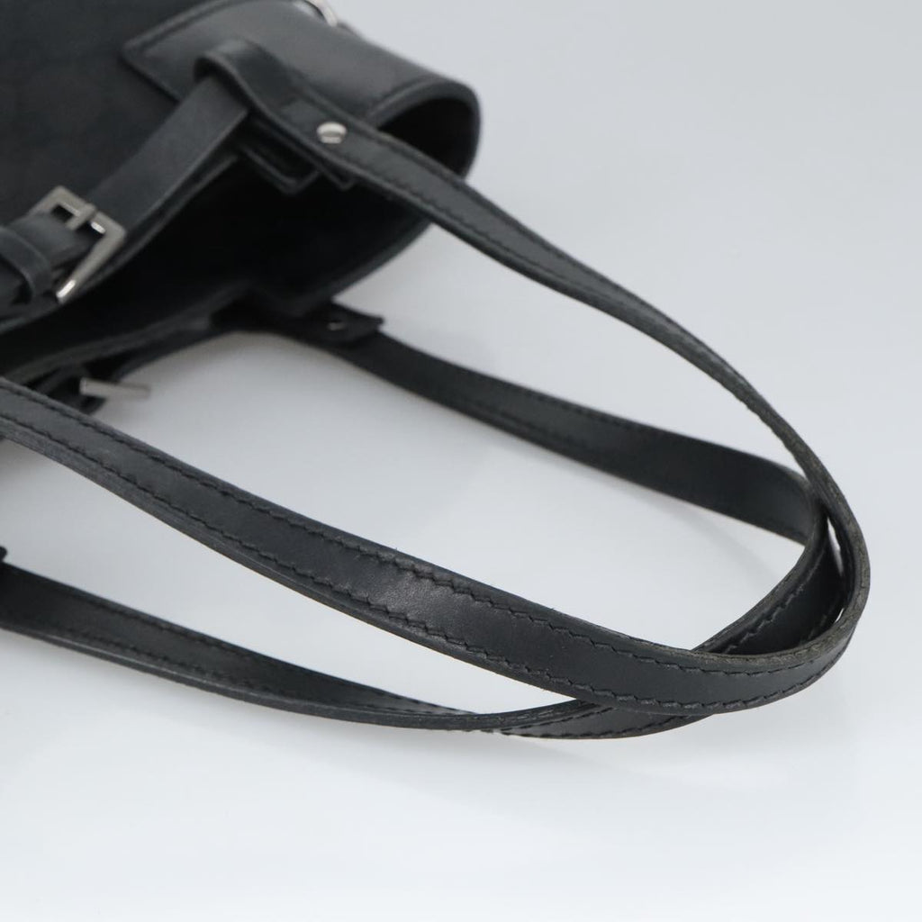 GUCCI GG Canvas Tote Bag Black Silver 107757 98925