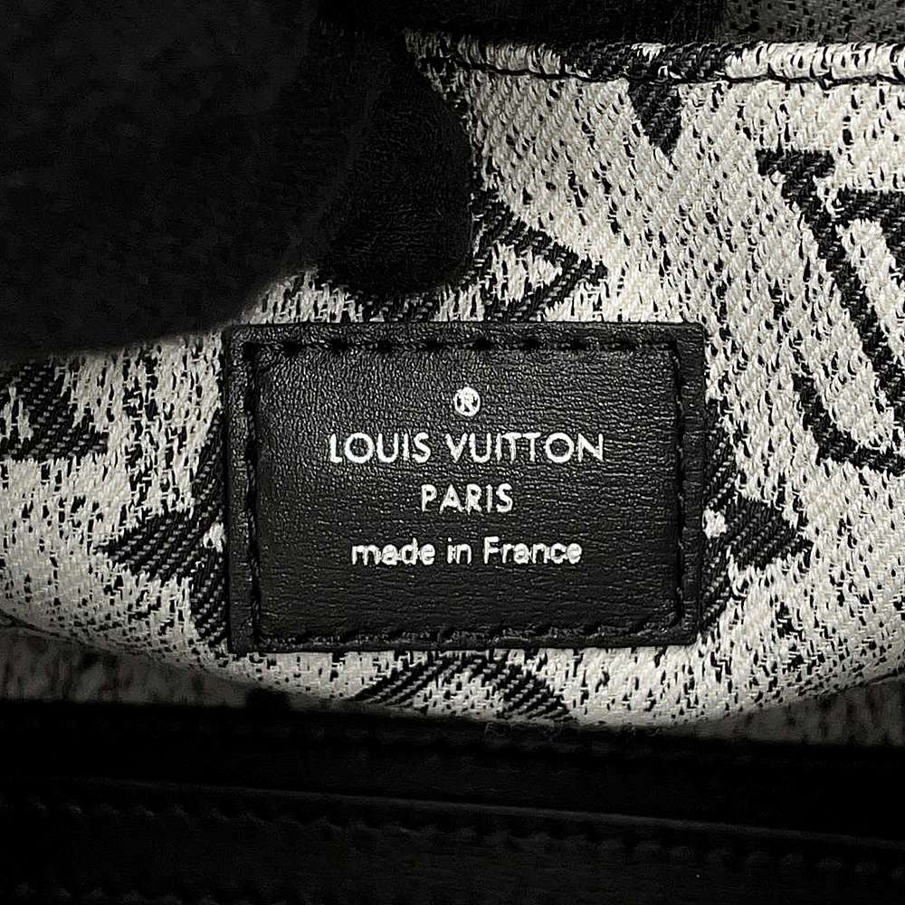 LOUIS VUITTON Onthego Noir/White M46448 Monogram・Jacquard Denim Size MM
