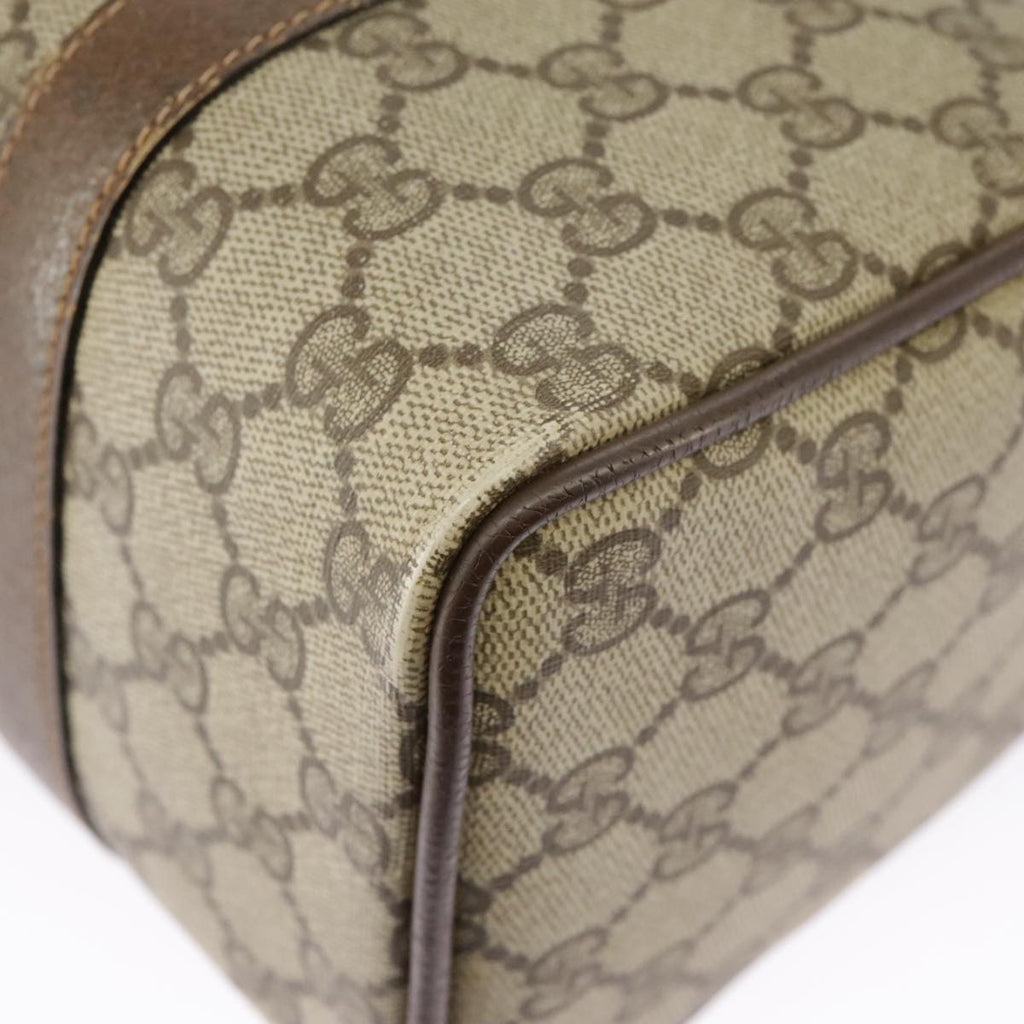 GUCCI GG Supreme Web Sherry Line Boston Bag PVC Beige Red 39 02 006 98939