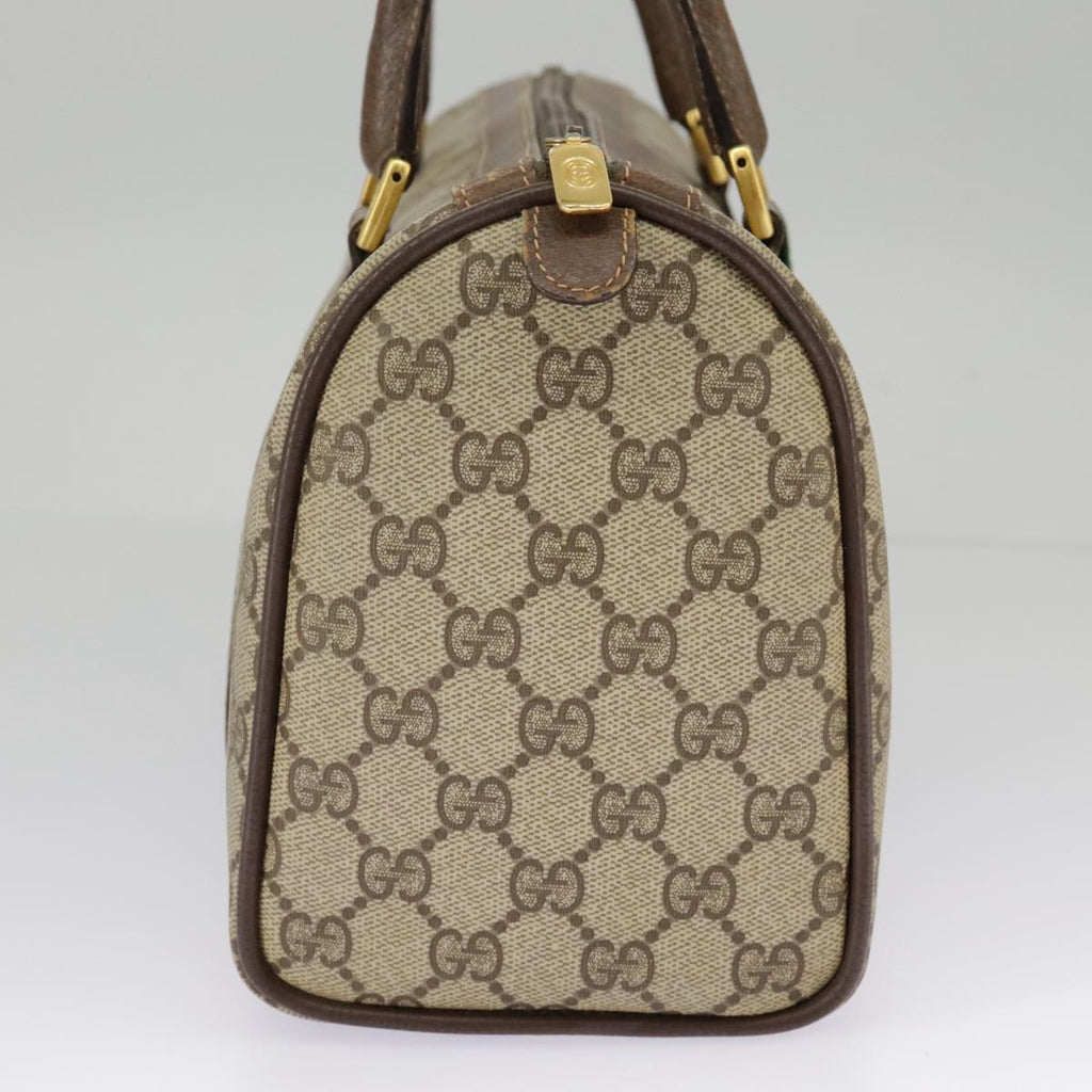 GUCCI GG Supreme Web Sherry Line Boston Bag PVC Beige Red 39 02 006 98939