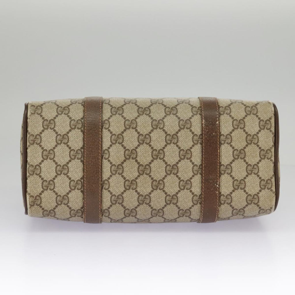 GUCCI GG Supreme Web Sherry Line Boston Bag PVC Beige Red 39 02 006 98939