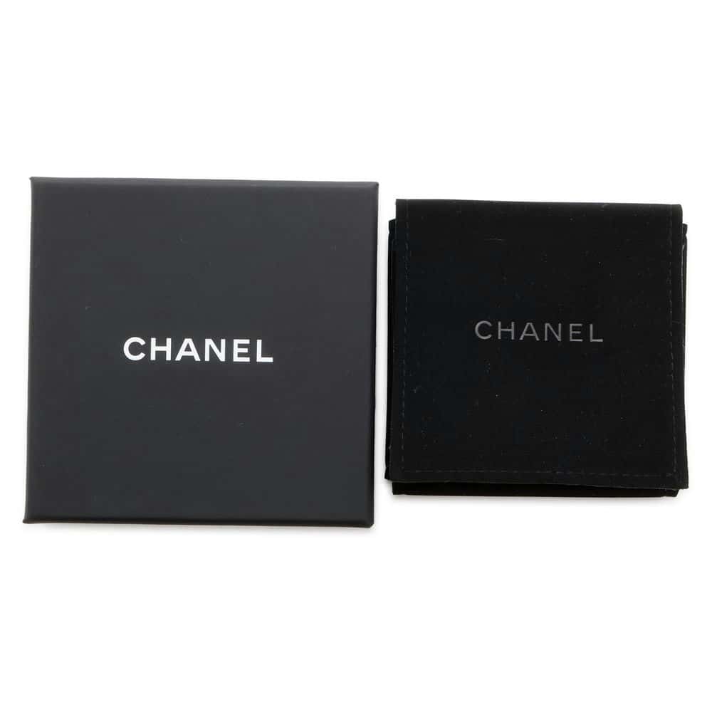 CHANEL CC Logo Brooch Champagne Gold Metal Rhinestone