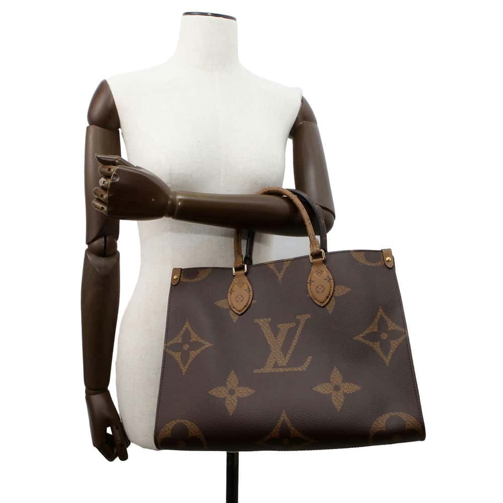 LOUIS VUITTON Onthego Red M45321 Monogram Monogram Reverse Canvas Monogram Giant Size MM