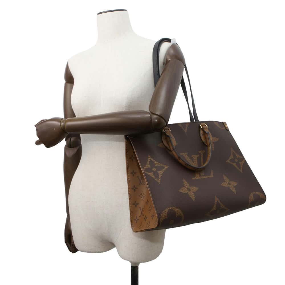 LOUIS VUITTON Onthego Red M45321 Monogram Monogram Reverse Canvas Monogram Giant Size MM