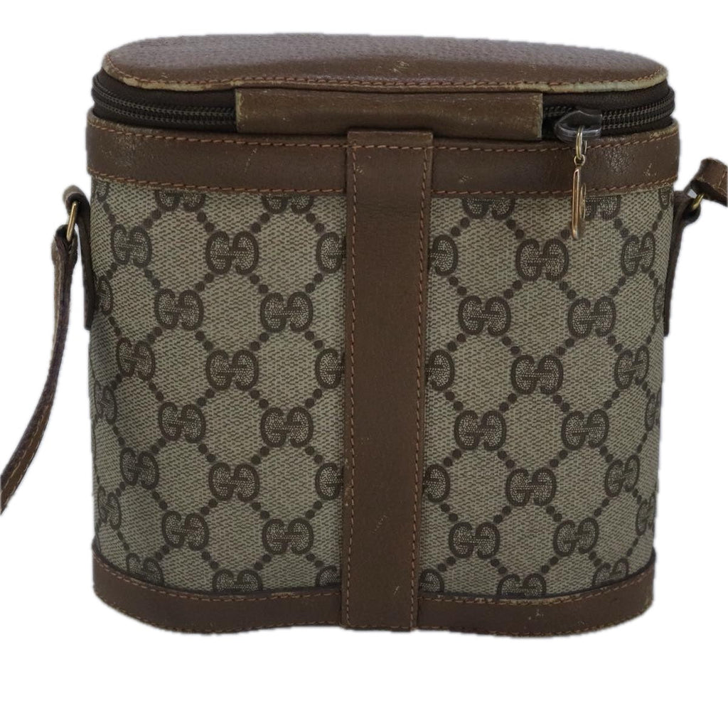 GUCCI GG Supreme Web Sherry Line Shoulder Bag PVC Beige Red 98956