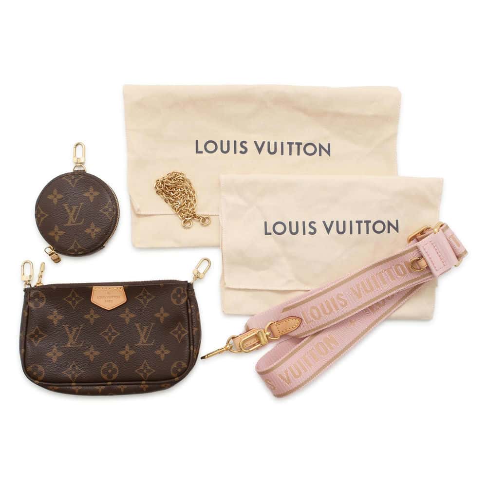 LOUIS VUITTON Multi Pochette Accessoires Rose claire M44840 Monogram