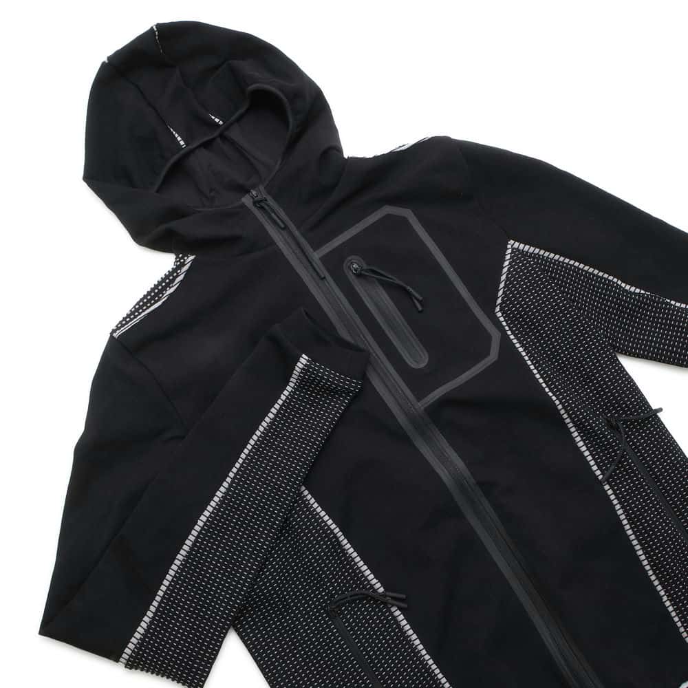 GUCCI Hooded Zip Jacket Size M Black 703361 Nylon95% Polyurethane5%