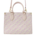 LOUIS VUITTON Onthego Light Pink M46168 Monogram Empreinte Leather Size PM