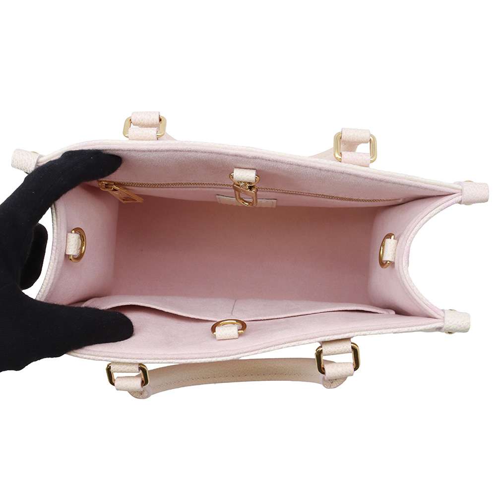 LOUIS VUITTON Onthego Light Pink M46168 Monogram Empreinte Leather Size PM