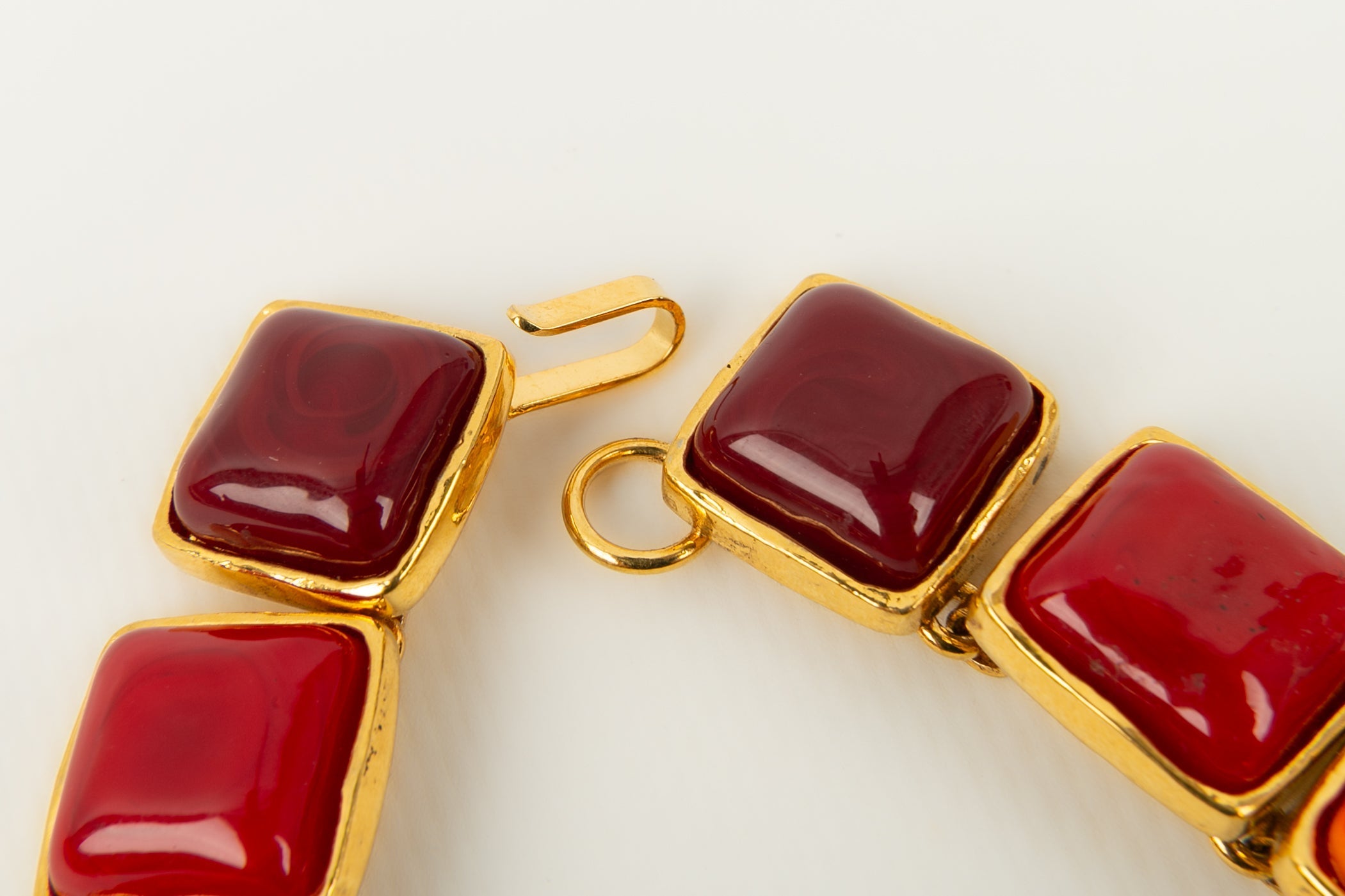 Collier en pÃƒÆ’Ã‚Â¢te de verre Chanel 1990s