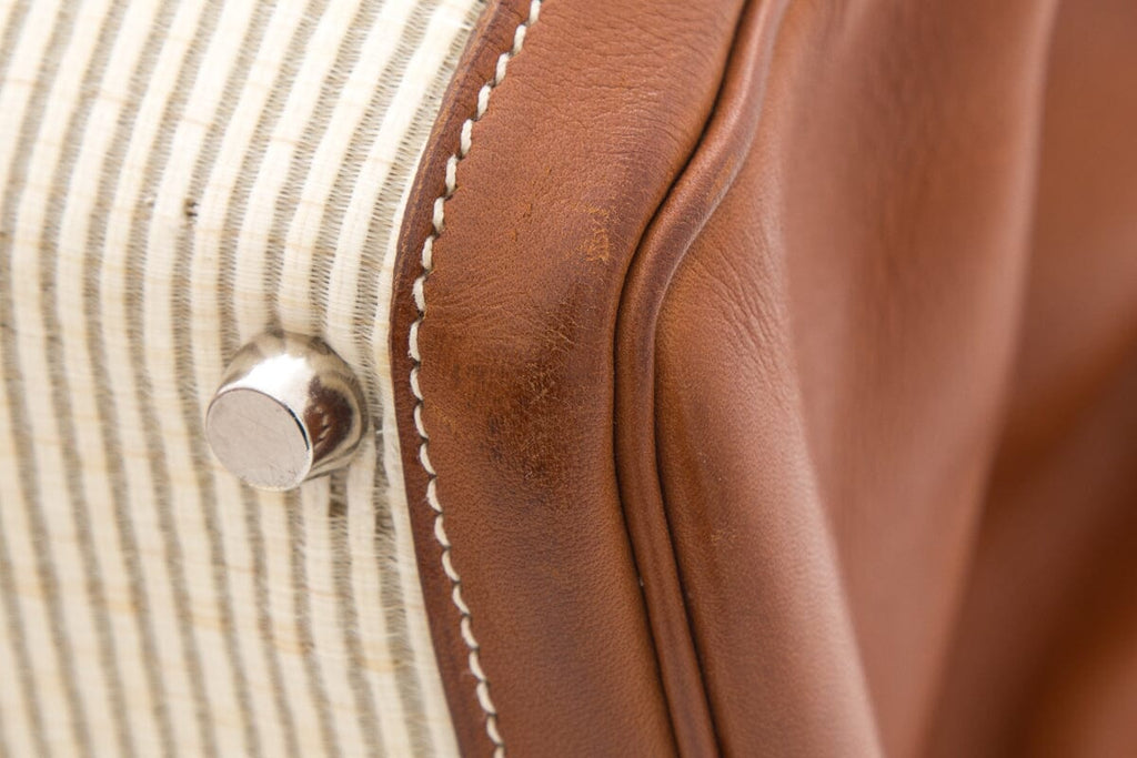 HermÃƒÆ’Ã‚Â¨s Vintage Kelly 40 Crinoline & Barenia Leather Handbag