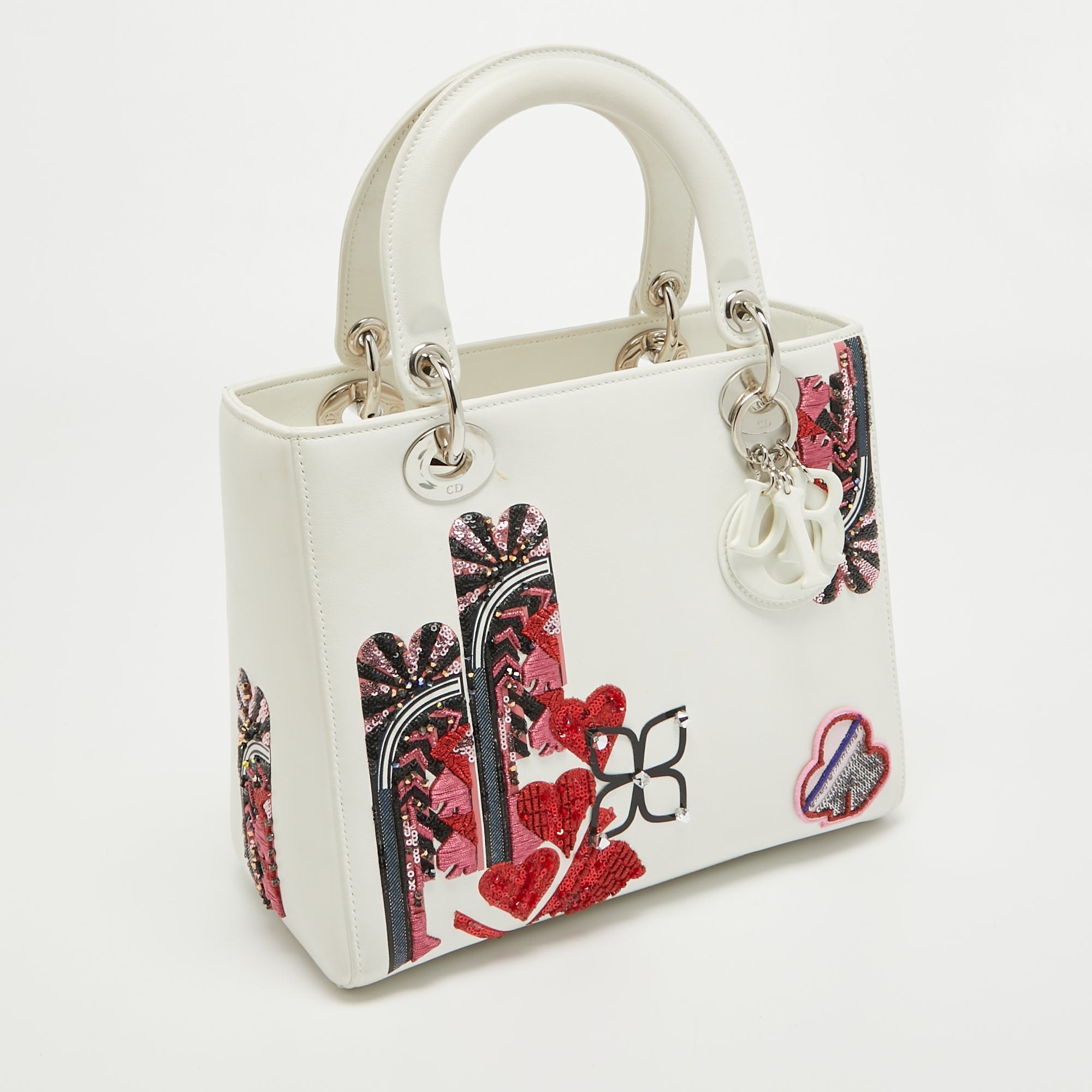 DiorLeather Medium Sequin And Embroidered Lady Dior Tote