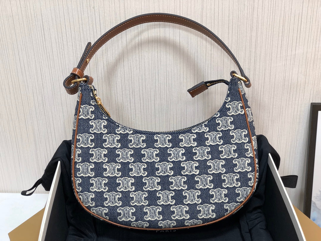 GLAMI Ava Bag In Triomphe Canvas Denim For Women 9in/23cm