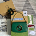 gg Blondie Shoulder Bag Green For Women, Women’s Bags 11in/28cm gg‎