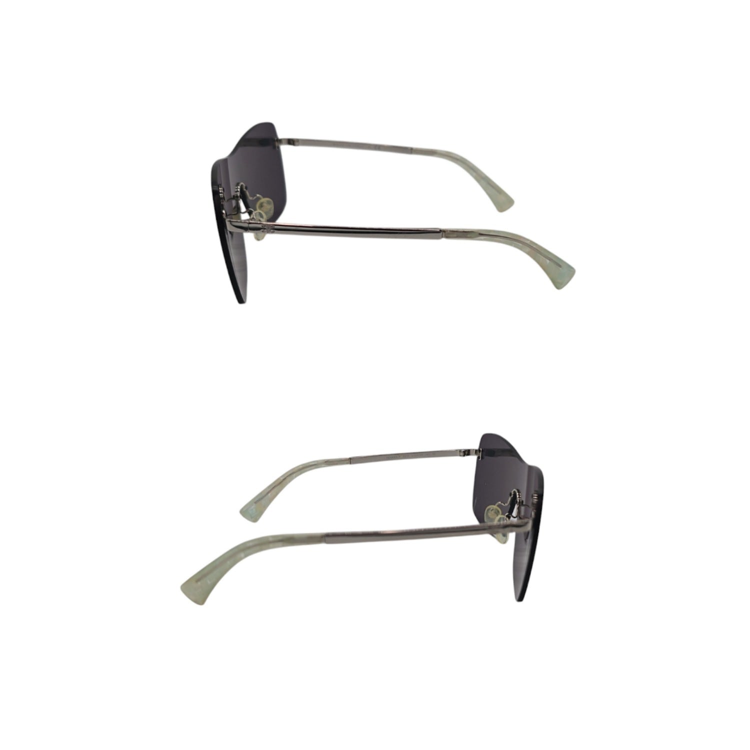 Chanel 4215 CC Shield Quilting Runway Sunglasses Silver Purple