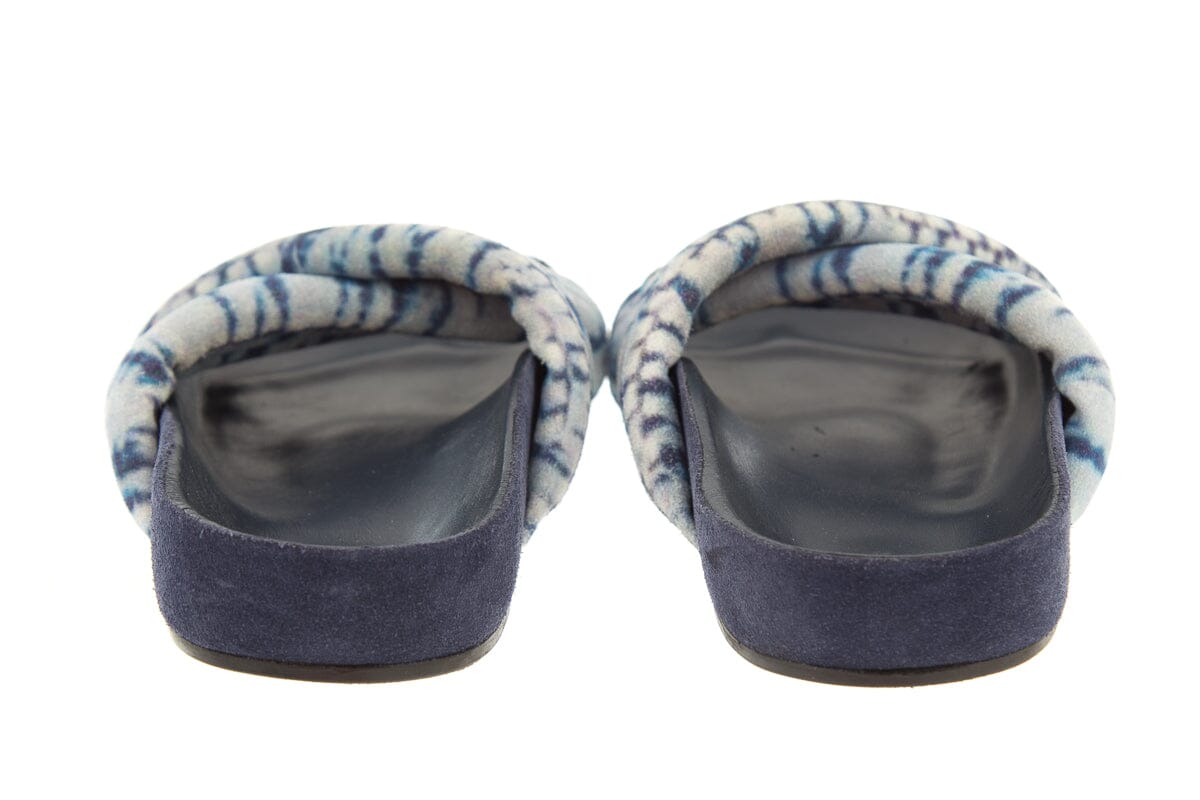 Isabel Marant Blue Tye Dye Slides SZ 37