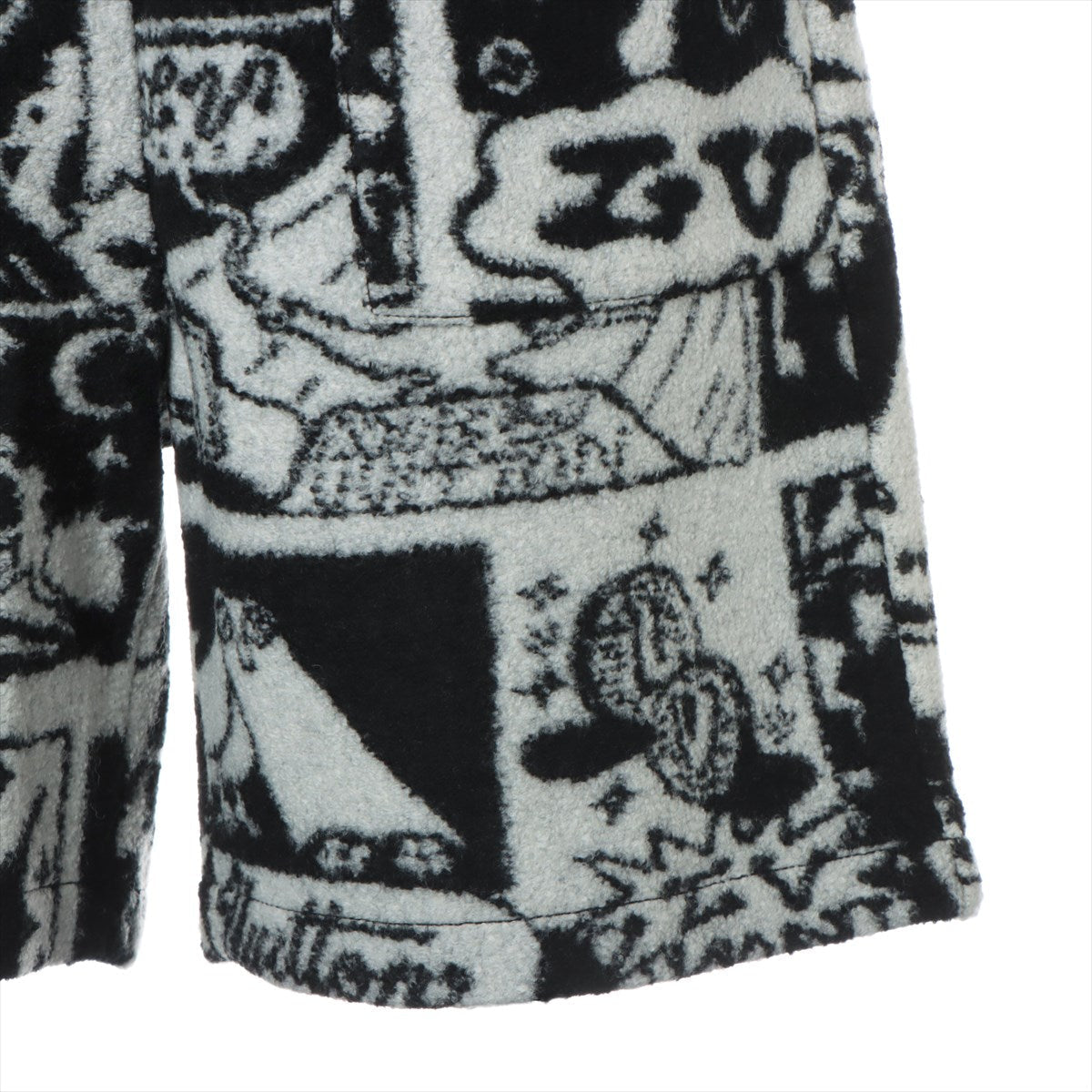 Louis Vuitton 23SS Wool x Nylon Shoes L Men Black x White RM231 LV Comic Free Shorts