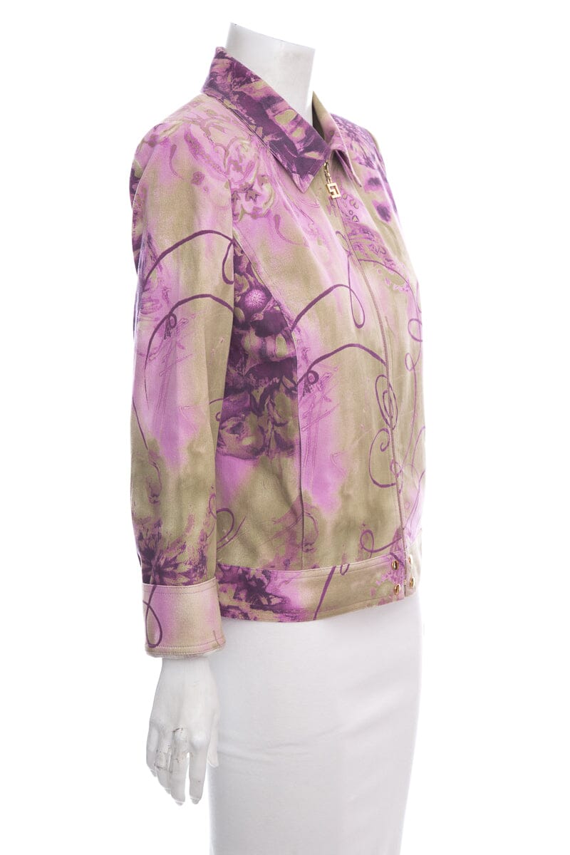 St. John Lavender Floral Motif Jacket SZ M