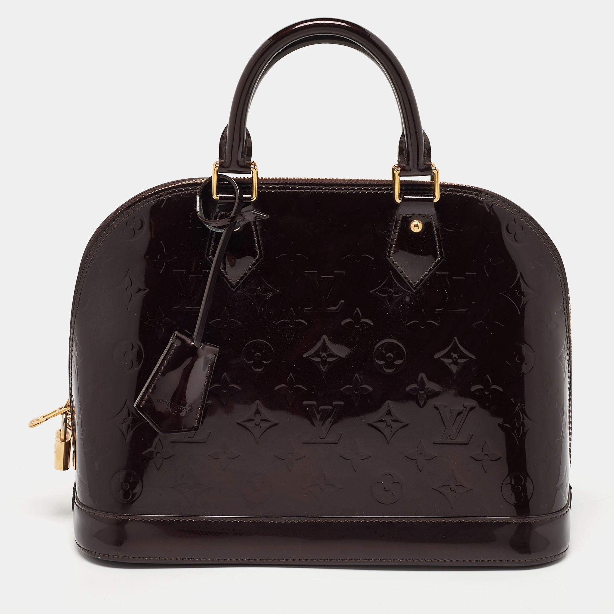 Louis Vuitton Amarante Monogram Vernis  Alma Pm Bag