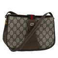 GUCCI GG Supreme Web Sherry Line Shoulder Bag PVC Beige Red 99030