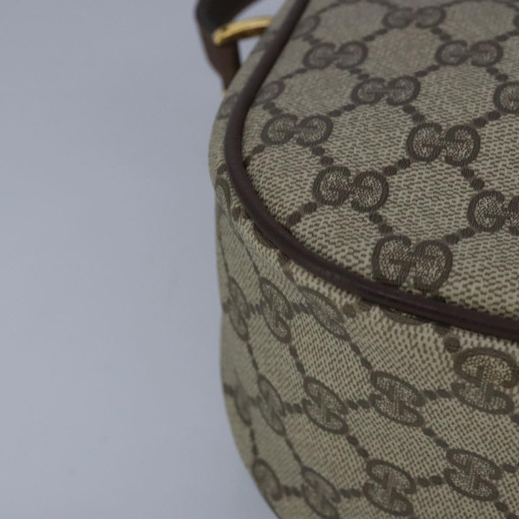 GUCCI GG Supreme Web Sherry Line Shoulder Bag PVC Beige Red 99031
