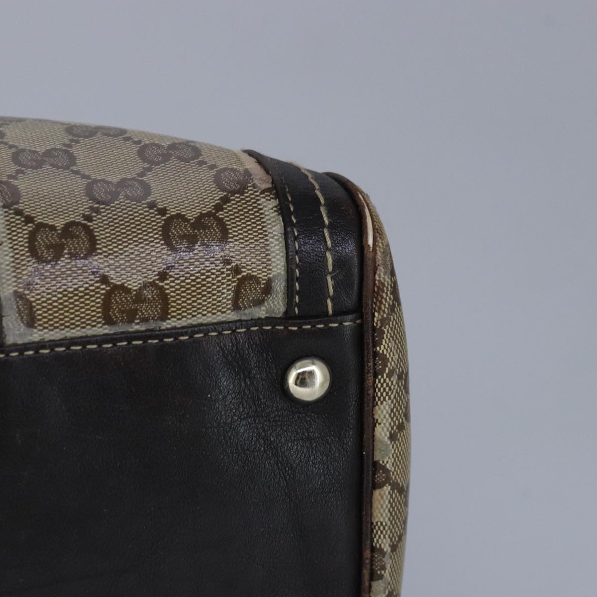 GUCCI GG crystal Hand Bag Beige Gold 181488 99035