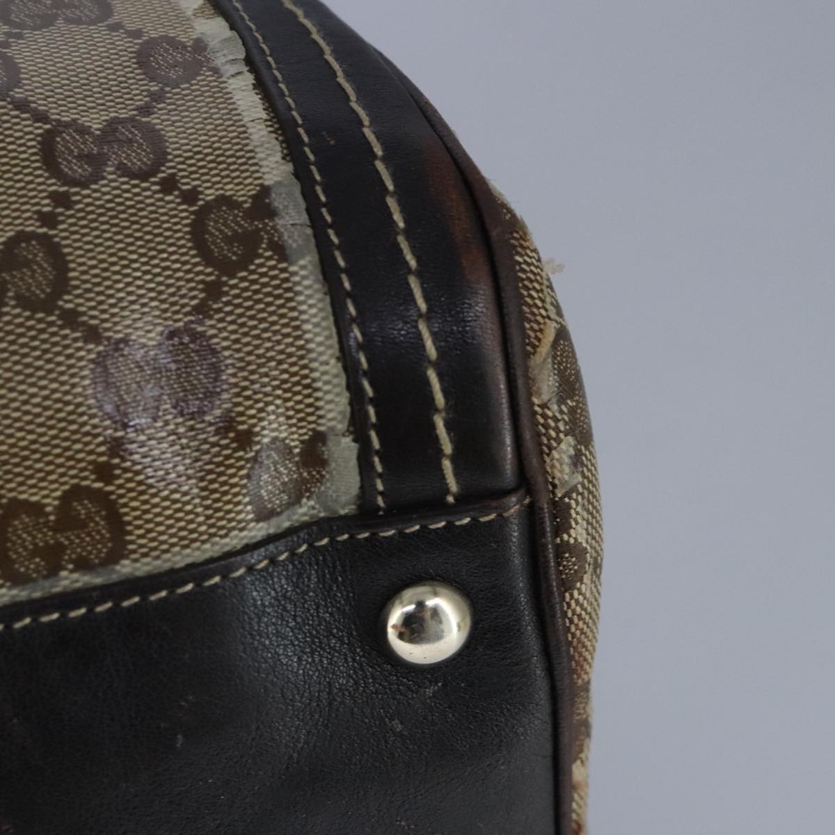 GUCCI GG crystal Hand Bag Beige Gold 181488 99035