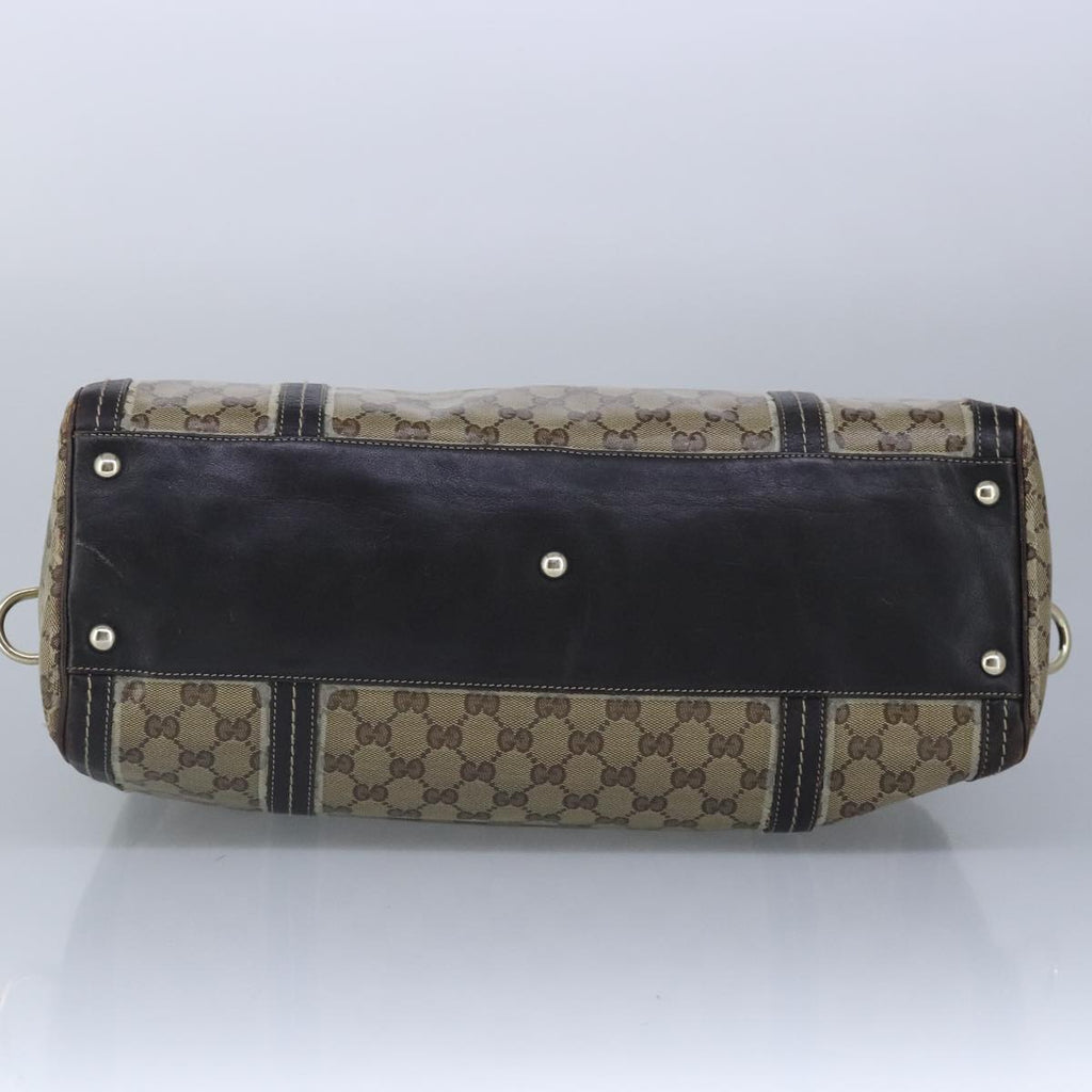 GUCCI GG crystal Hand Bag Beige Gold 181488 99035