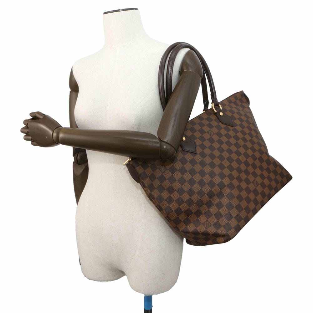 LOUIS VUITTON Saleya Red N51188 Damier Ebene Canvas Size MM