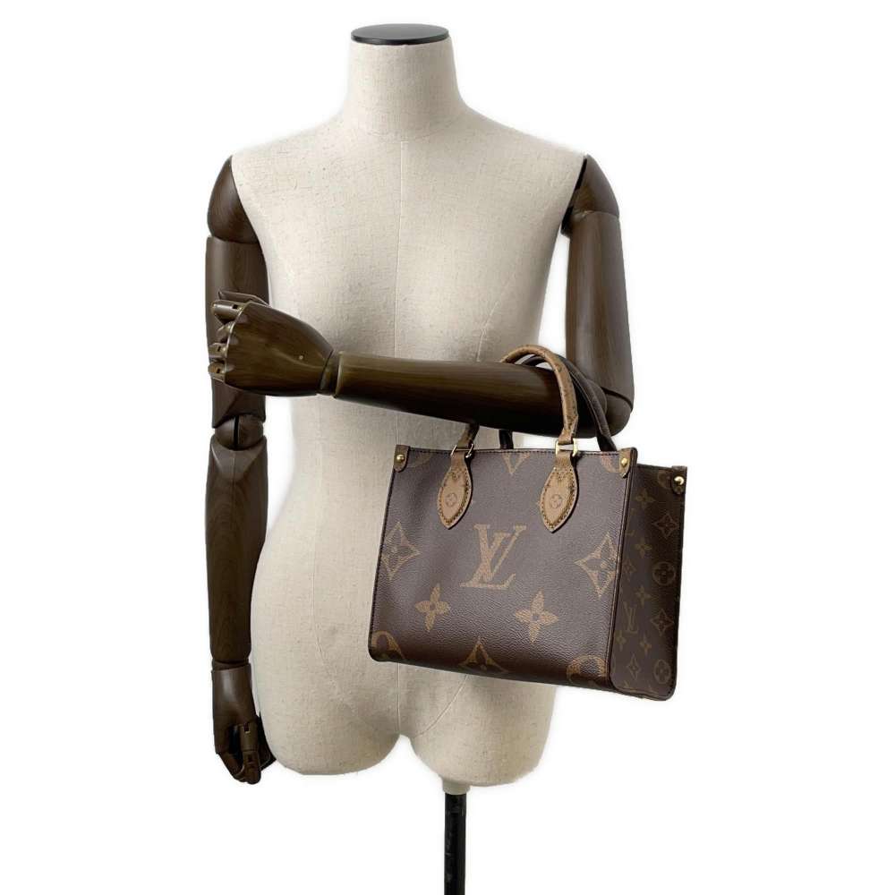 LOUIS VUITTON Onthego Red M46373 Monogram Monogram Reverse Canvas Monogram Giant Size PM