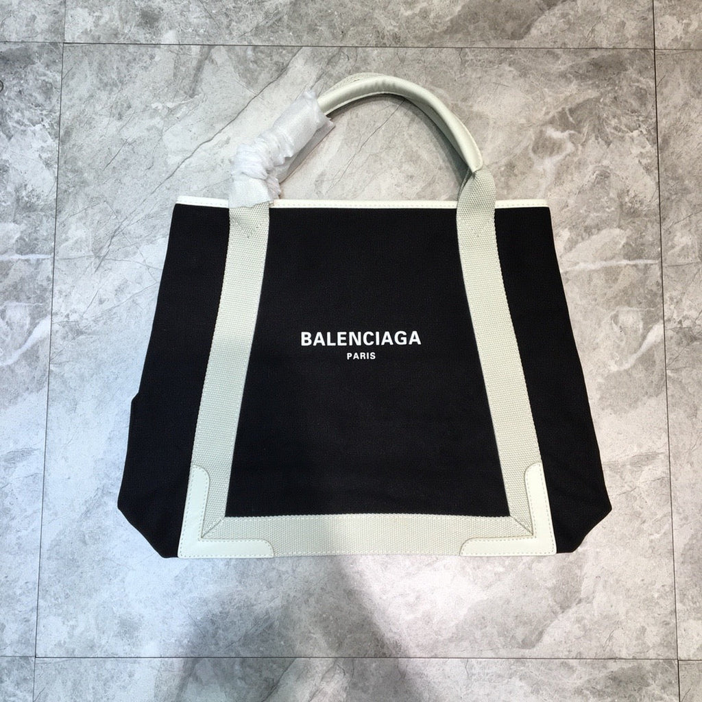 Balen Navy MeGLAMIum Cabas Tote Bag In White, For Women,  Bags 14.1in/36cm