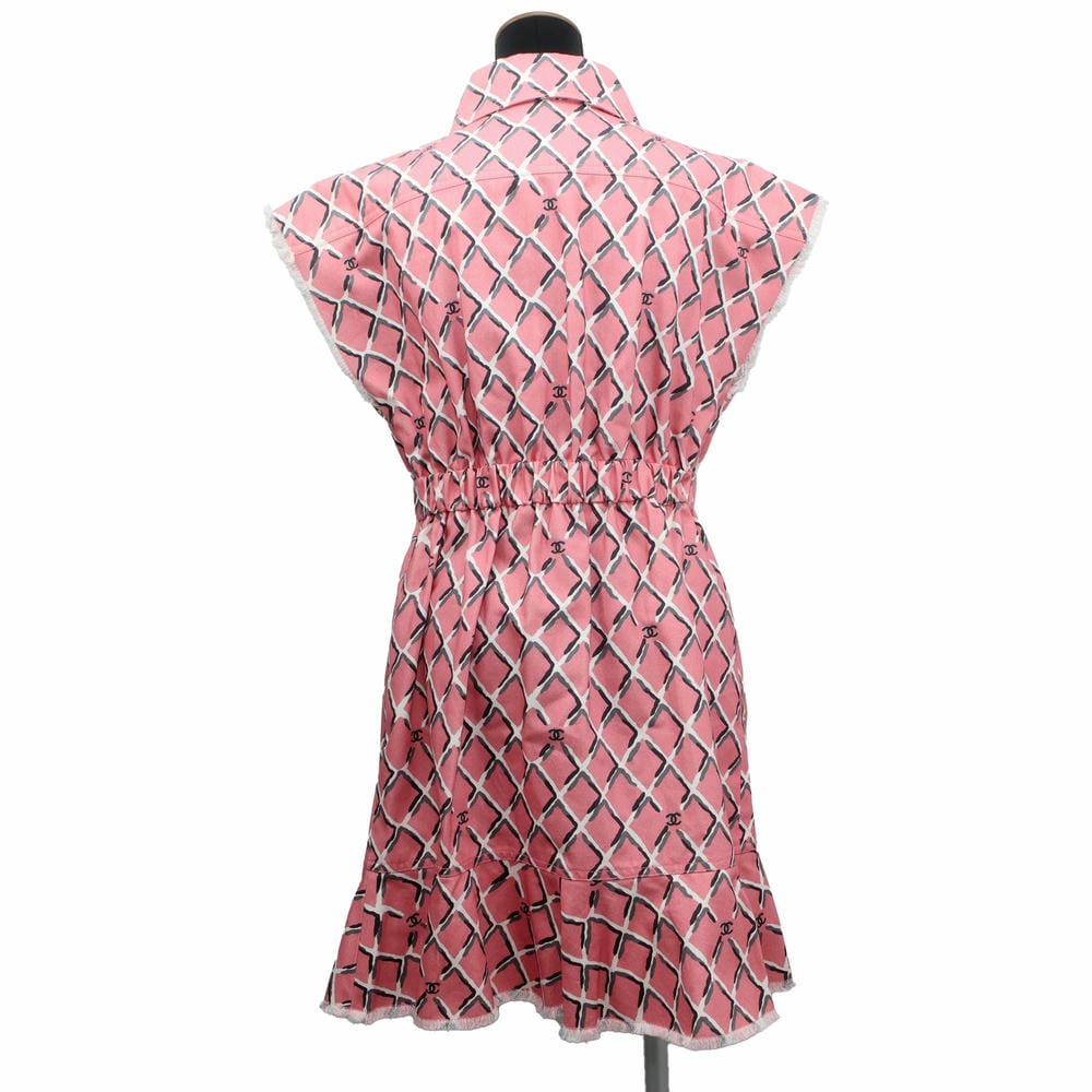 CHANEL Coco Beach One Piece Size 38 PinkP59121 Cotton100%