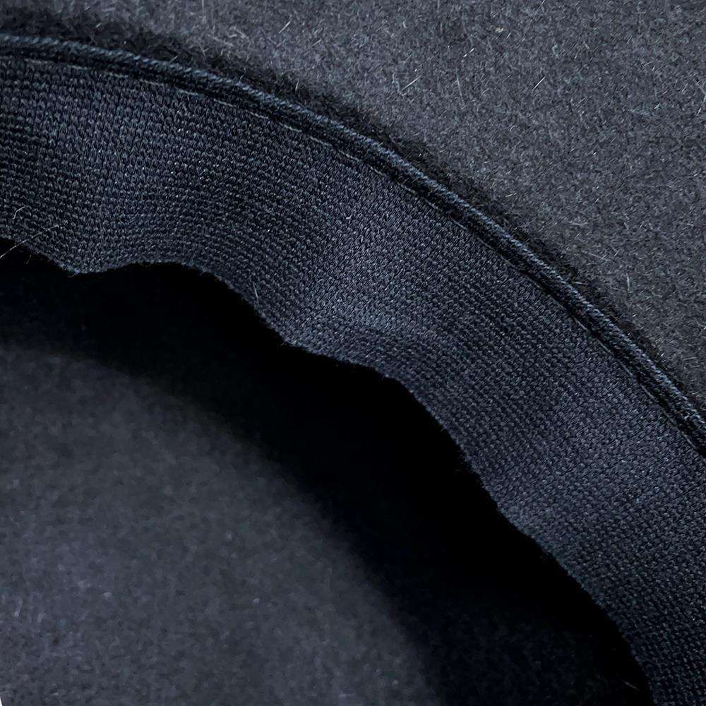 CHANEL hat Size M Black Lapin 100%