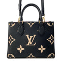 LOUIS VUITTON Onthego Noir/Beige M45659 Bicolor Monogram Empreinte Leather Size PM