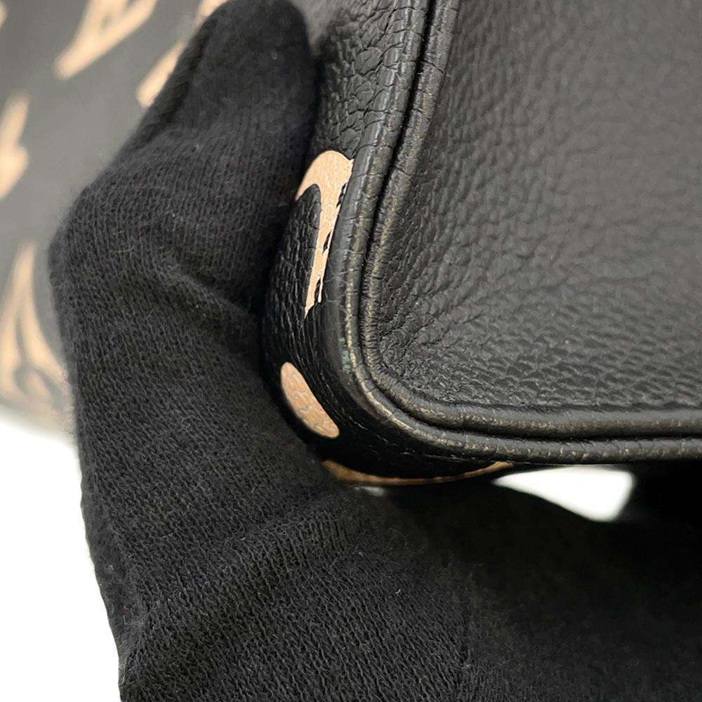 LOUIS VUITTON Onthego Noir/Beige M45659 Bicolor Monogram Empreinte Leather Size PM