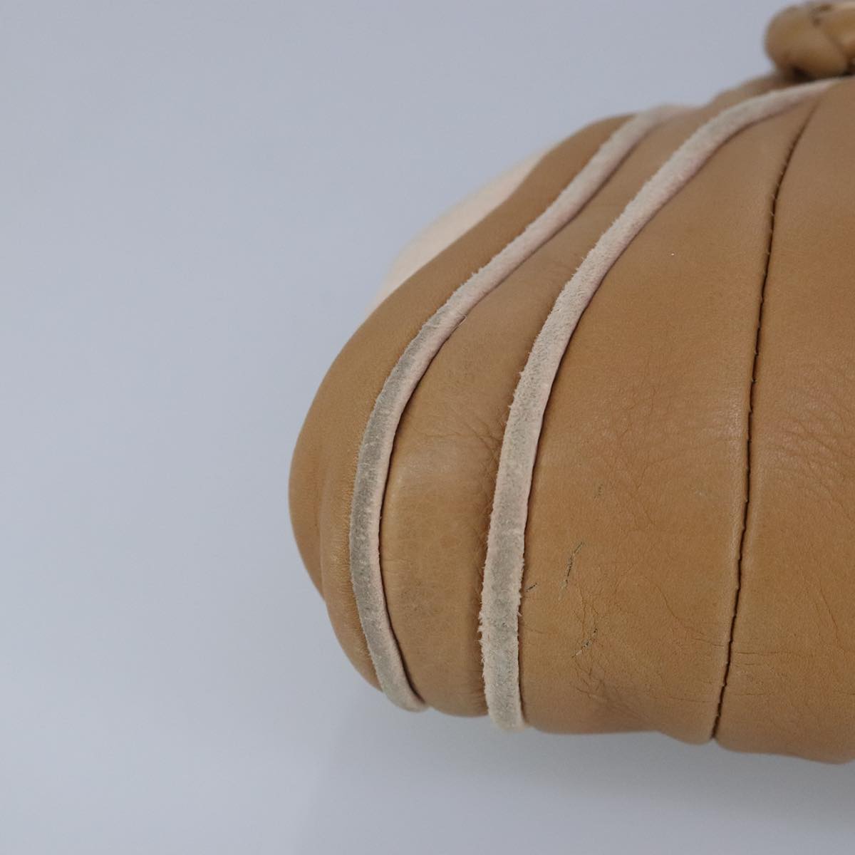 FENDI Hand Bag Leather Beige 99133