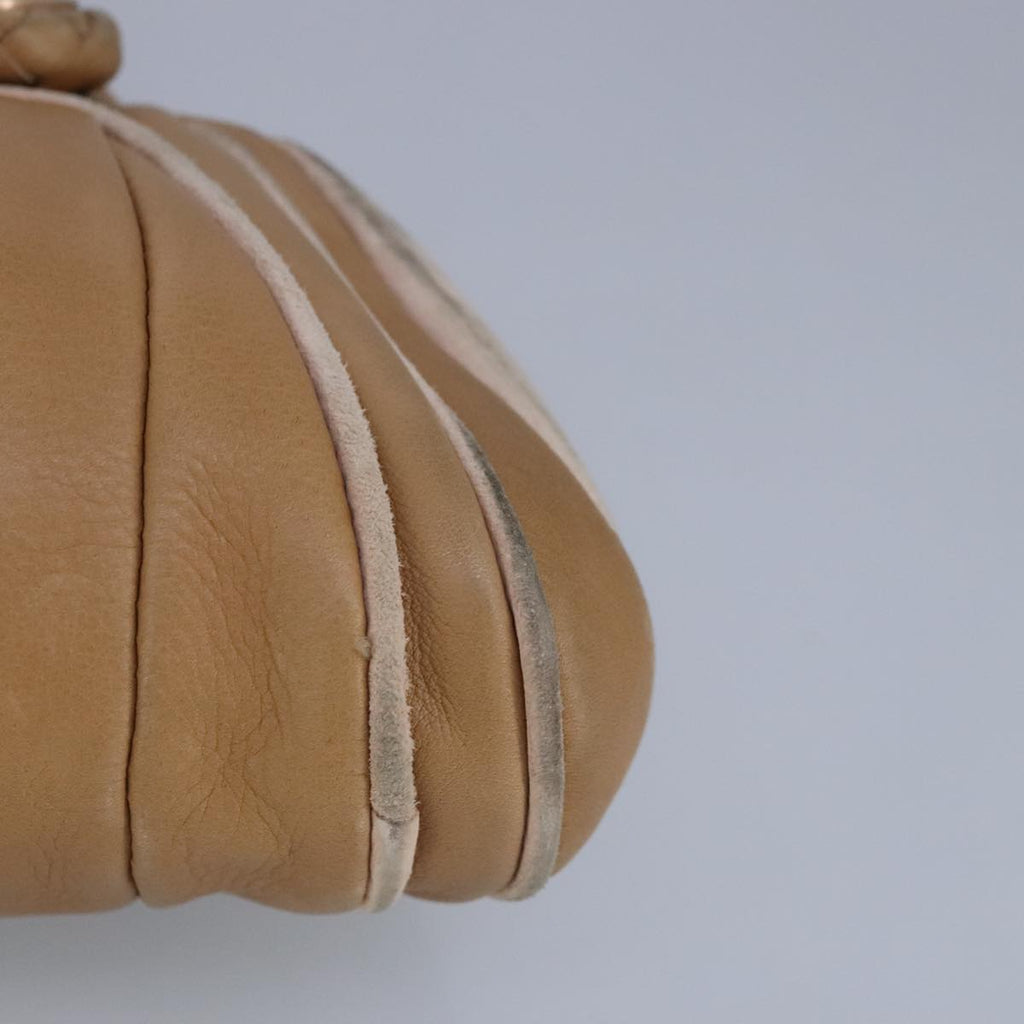 FENDI Hand Bag Leather Beige 99133