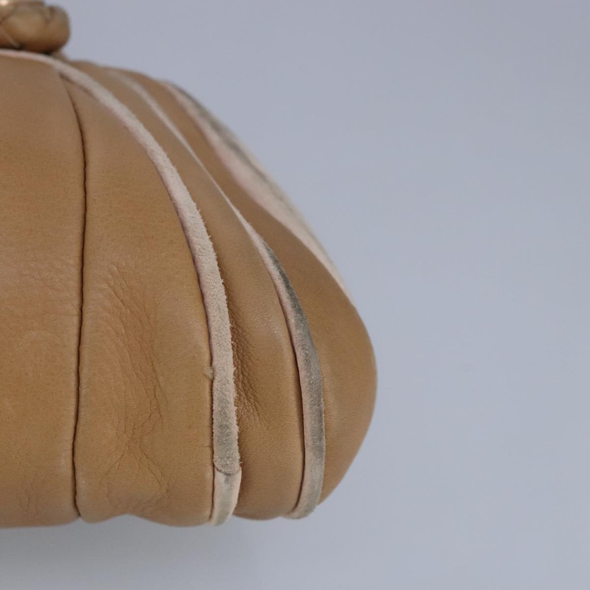 FENDI Hand Bag Leather Beige 99133