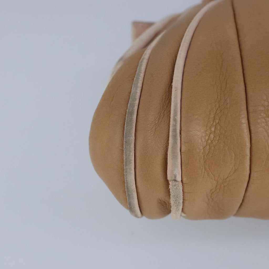 FENDI Hand Bag Leather Beige 99133