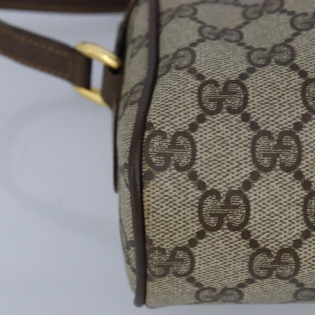 GUCCI GG Supreme Web Sherry Line Shoulder Bag PVC Beige Red 99136