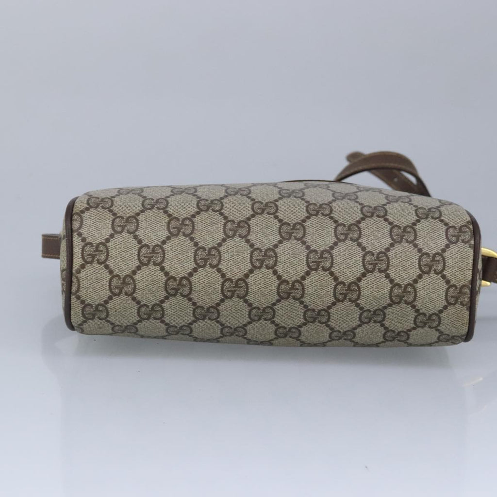GUCCI GG Supreme Web Sherry Line Shoulder Bag PVC Beige Red 99136