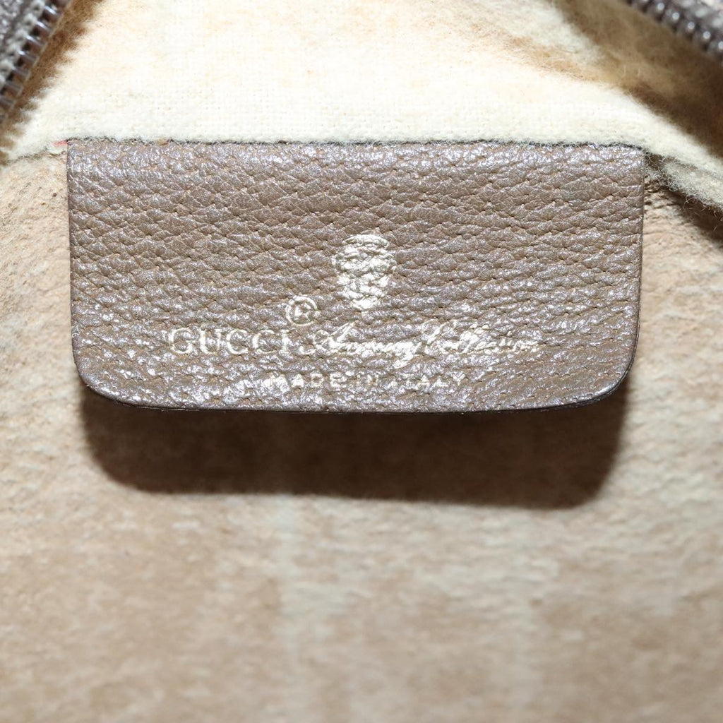GUCCI GG Supreme Web Sherry Line Shoulder Bag PVC Beige Red 99137