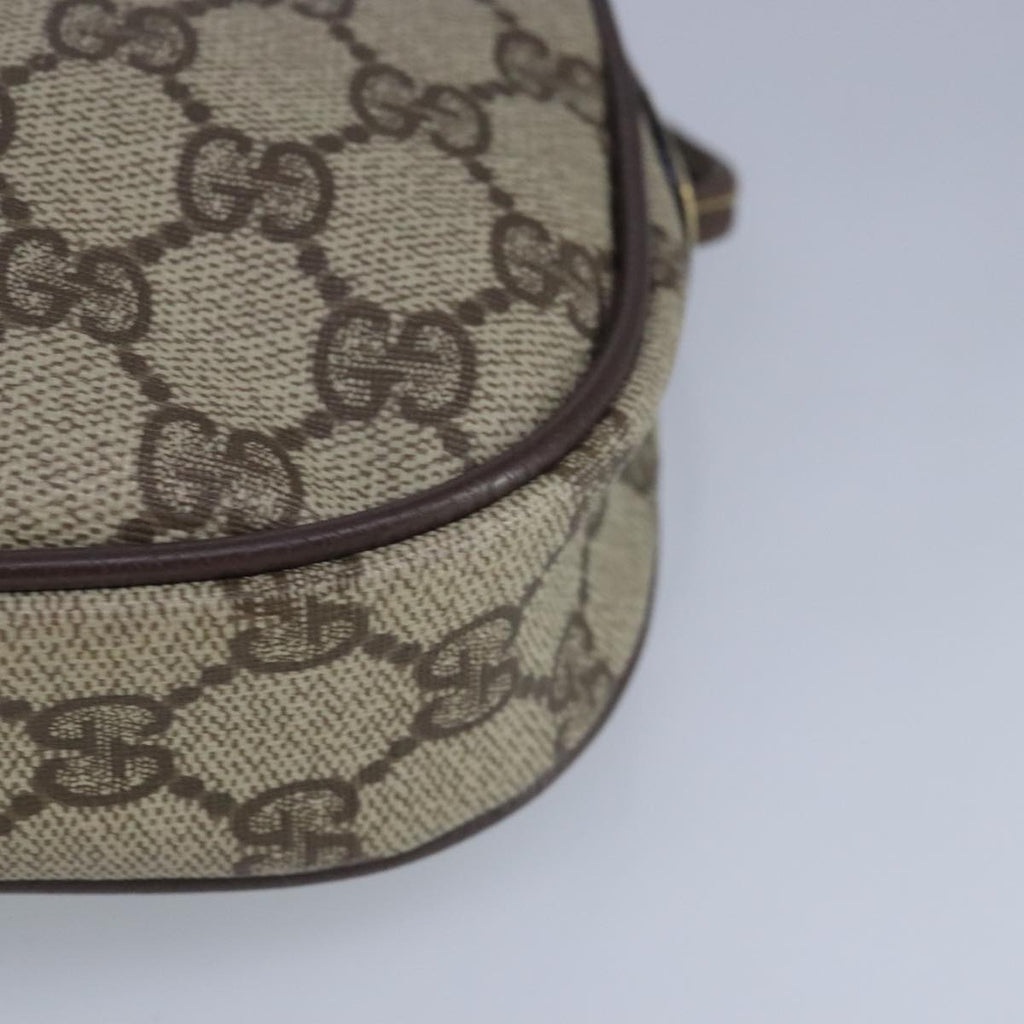 GUCCI GG Supreme Web Sherry Line Shoulder Bag PVC Beige Red 99139